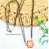 Red Meenakari Flower Kundan