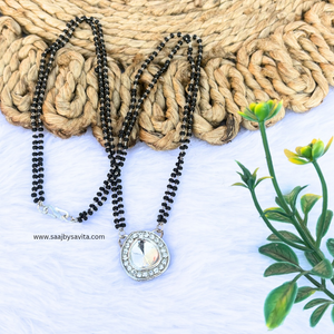 Silver Ad Kundan Magalsutra