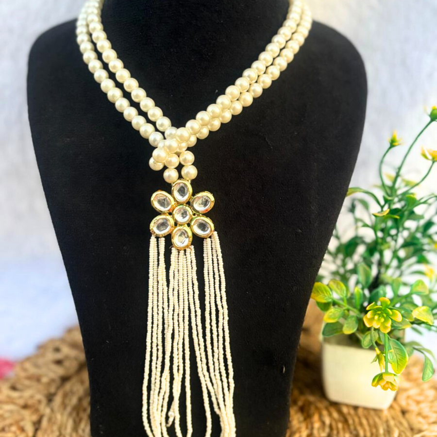 Pearl Kundan Statement Necklace