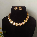 Trangle Shapes Kundan Necklace