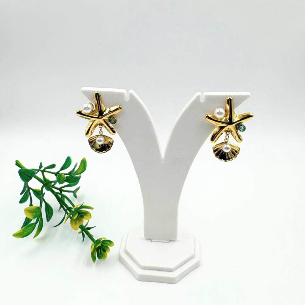 Unique Star Shape Anti Turnish  Earring