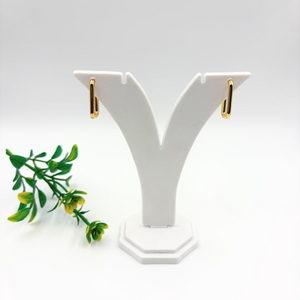 Anti Tarnish Squre Shape Hoop Earrings