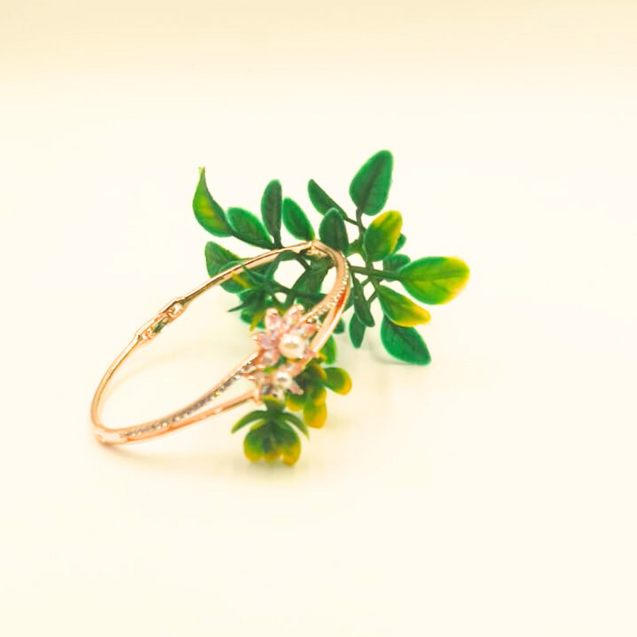 Rose Gold Plate With American Diamond