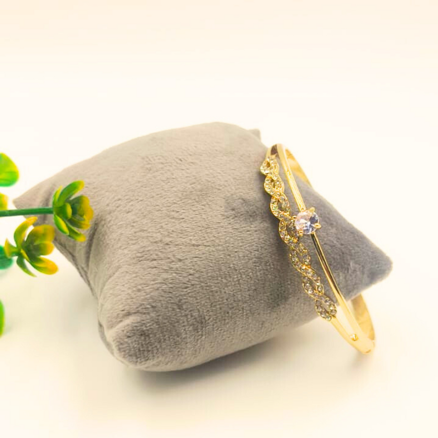 American Diamond Gold Plated Bracelet For Gorgeous