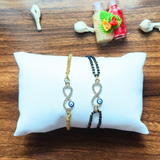 Stylish Evil Eye Rakhi Combo – Bracelet cum Hand Mangalsutra