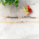 Stylish Evil Eye Rakhi Combo – Bracelet cum Hand Mangalsutra