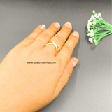 American Diamond Elegant design Ring With Rose gold Polish