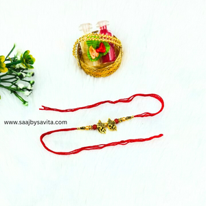 Cute Double Ganesh Sacred Light Weight Rakhi