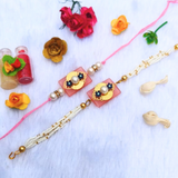 Rakhi For Your Bhaiya And Bhabhi Pink Color Combo