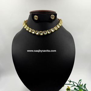 Square Shape Kundan Nacklace