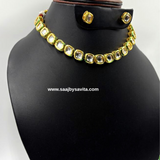 Square Shape Kundan Nacklace
