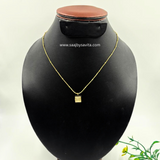Anti Tarnish Chain With Square Pendant Or Unique Chain