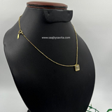 Anti Tarnish Chain With Square Pendant Or Unique Chain
