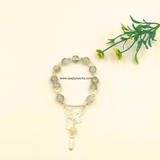 Green Shed Marble Beads With Charms Bracelet