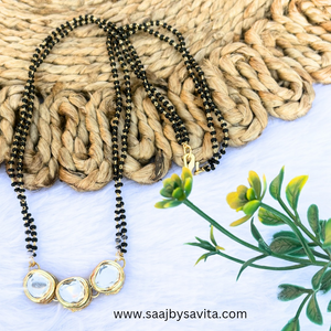 3-Round Kundan Mangalsutra