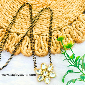 Flower shape Kundan Magalsutra