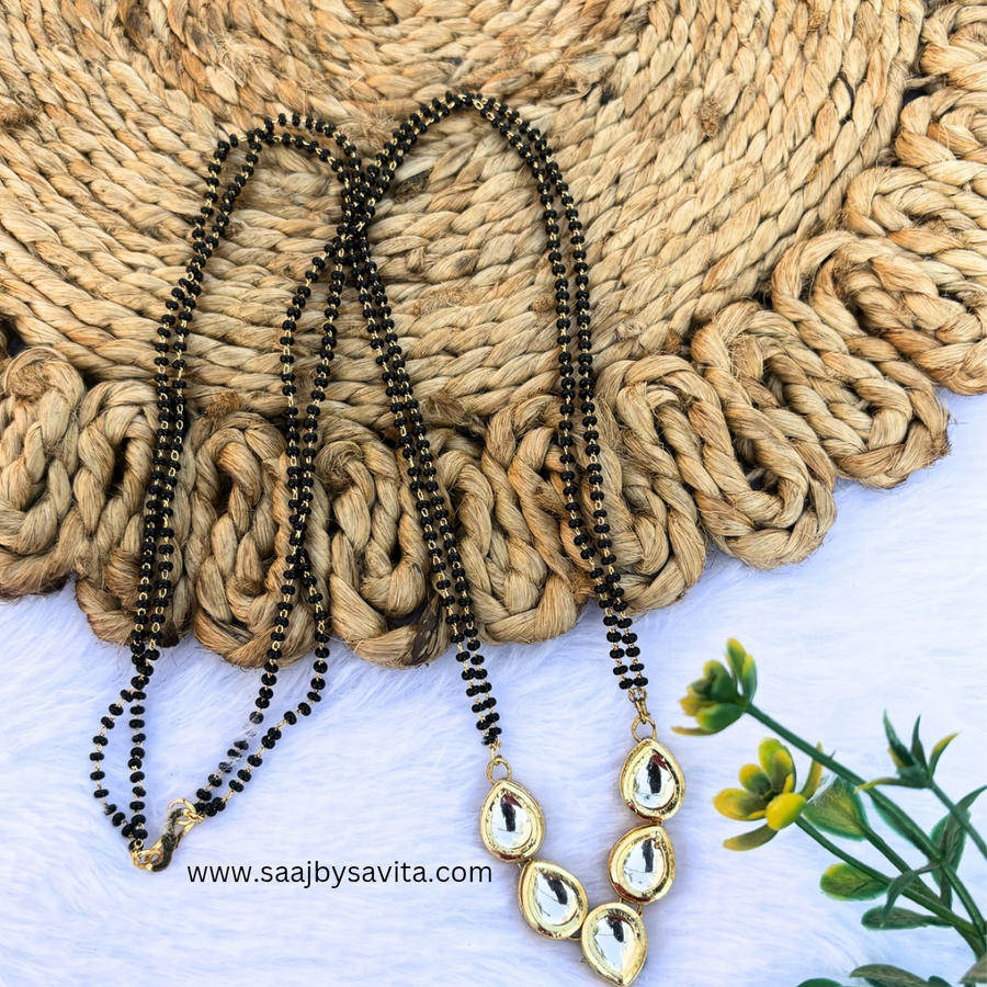 Small Drops Kundan Designer Magalsutra