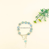 Sky Blue Shed Shine Marble Beads  Bracelet  For Girls