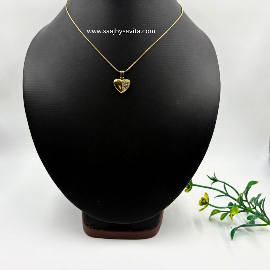 Little Heart Pendant Anti Tarnish Chain