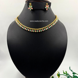 Pestal Shed Ad Stone Choker Light Weight Necklace Set