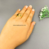 Anti Tarnish Ring Beautiful Design Moon & Star