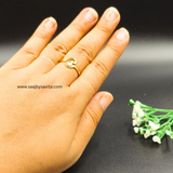 Anti Tarnish Ring With one Stone Simple Elegant Look