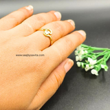 Anti Tarnish Ring With one Stone Simple Elegant Look