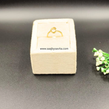 Anti Tarnish Ring With one Stone Simple Elegant Look