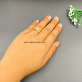 Anti Tarnish  Gorgeous One Drop Stone  Work  Ring Elegant Look