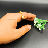 Tringle Shape Anti Tarnish Ring Elegant Design